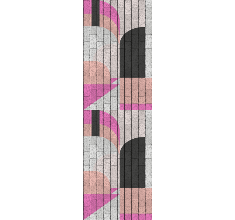 Modern rolgordijn abstracte vormen op stenen - TenStickers