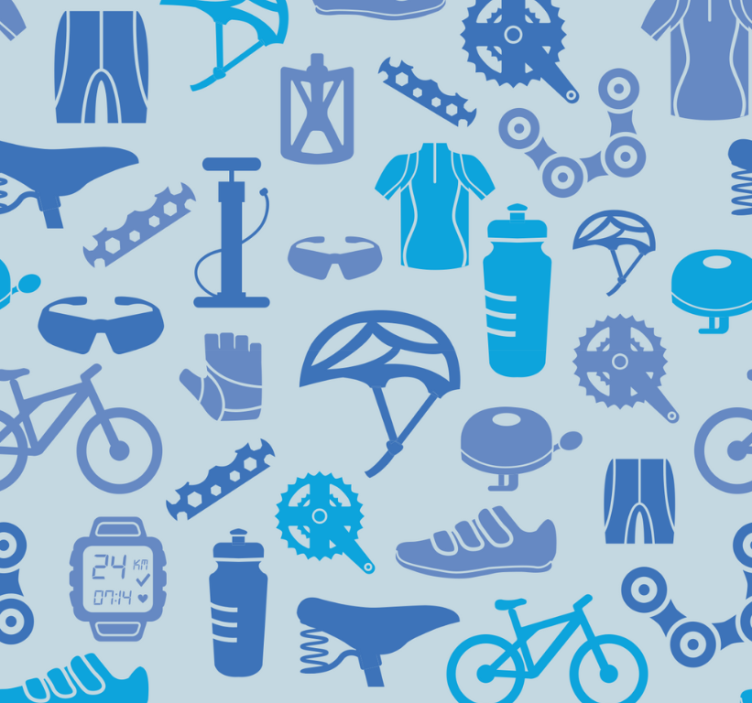 Modern rolgordijn met fiets elementen - TenStickers