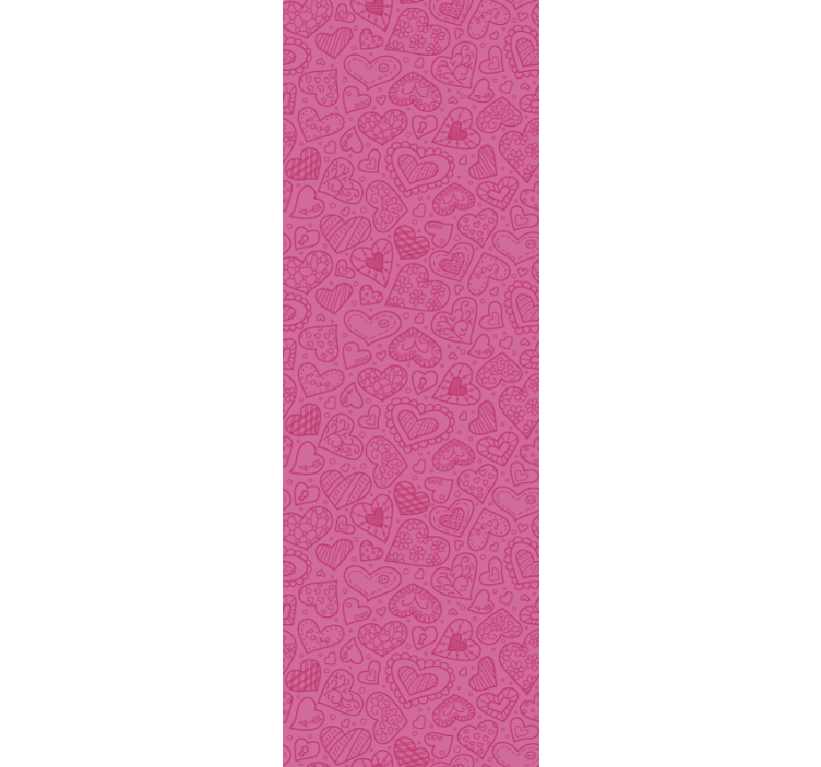 Modern rolgordijn pattern-decor gemengde harten - TenStickers