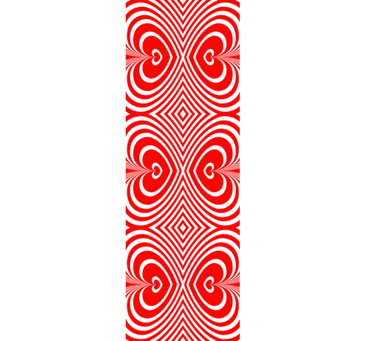 Modern rolgordijn met betoverende harten - TenStickers