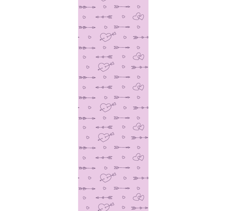 Modern rolgordijn hartensilhouetten patroon decor - TenStickers