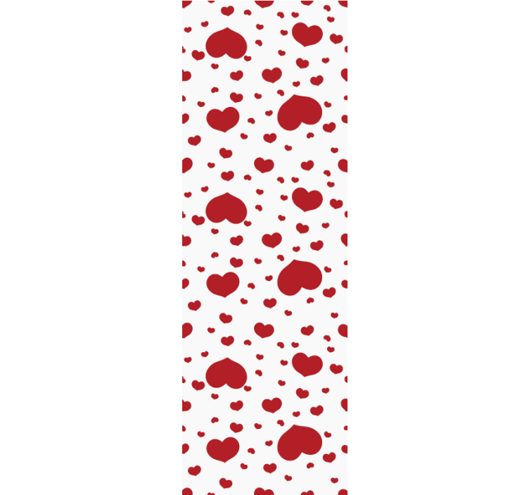 Modern rolgordijn pattern-decor kleine en grote harten - TenStickers