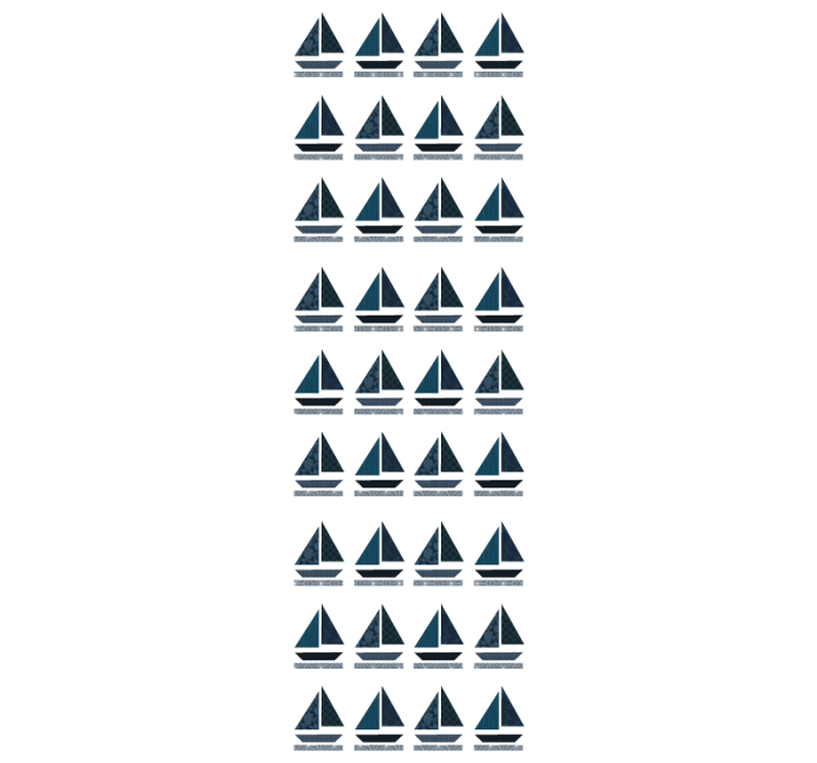 Modern rolgordijn met zeilbootpatroon - TenStickers