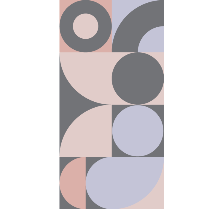 Modern rolgordijn geometrische cirkels patroon - TenStickers