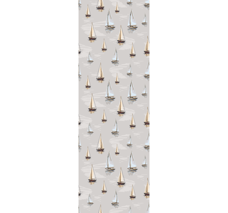 Modern rolgordijn elegant zeilbootpatroon - TenStickers