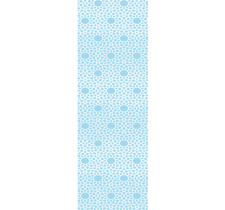 Modern rolgordijn wit en blauw geometrisch patroon - TenStickers
