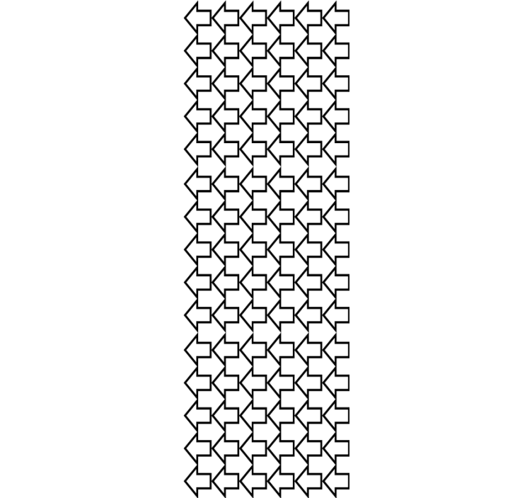 Modern rolgordijn geometrische pijlen met zwarte lijnen - TenStickers