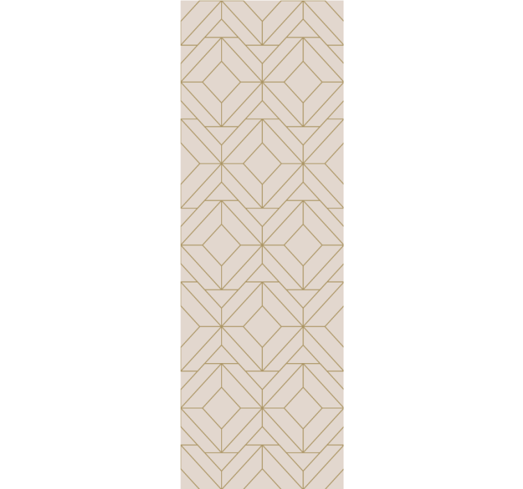 Modern rolgordijn gouden rustieke lijnen geometrisch patroon - TenStickers
