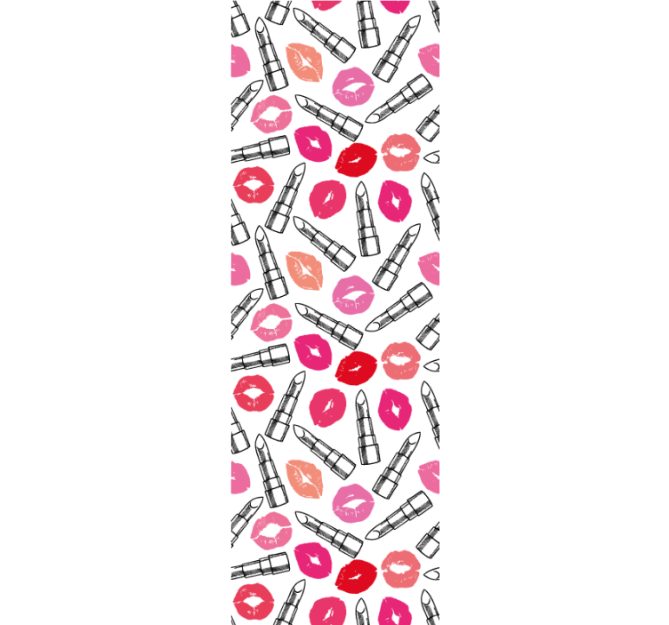Modern rolgordijn lipstick en lippen - TenStickers