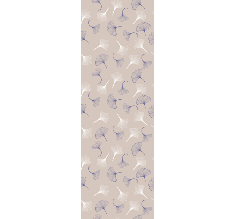 Modern rolgordijn ginkgo bladeren crème - TenStickers