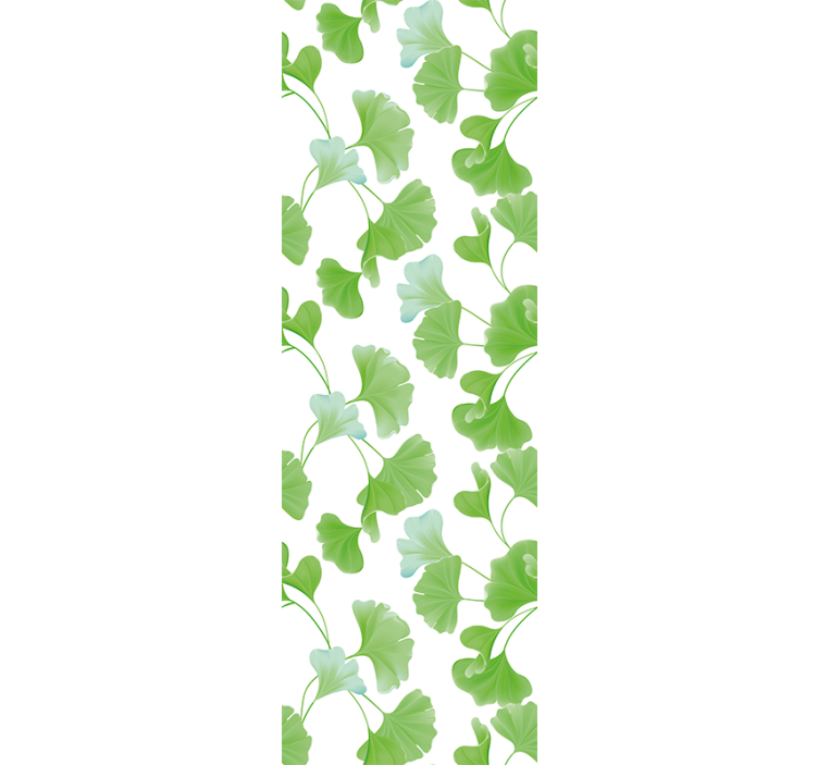 Modern rolgordijn groene ginkgo bladeren - TenStickers