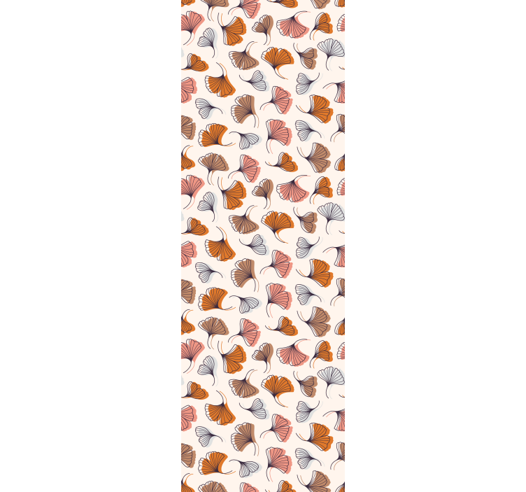 Modern rolgordijn ginkgo bladeren handgetekend - TenStickers