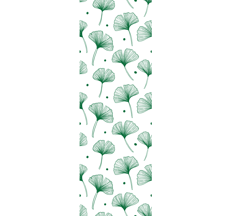 Modern rolgordijn grote ginkgo groene bladeren - TenStickers