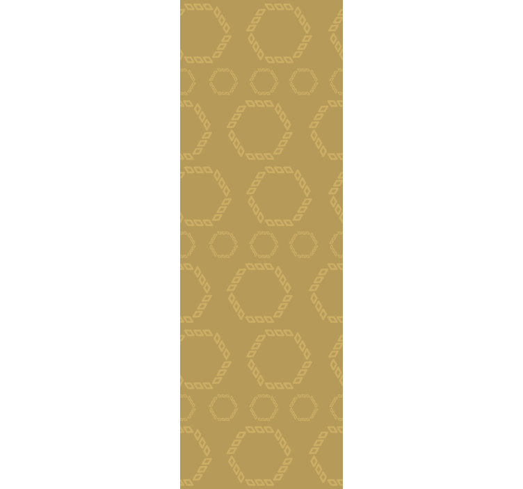 Modern rolgordijn met gouden hexagon patronen - TenStickers