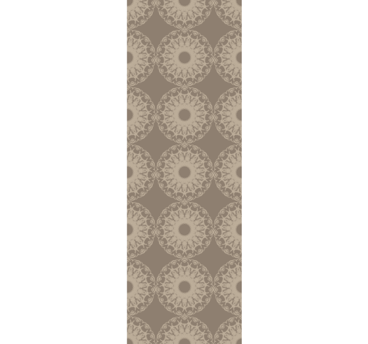 Modern rolgordijn eclectische stijl beige cirkels - TenStickers