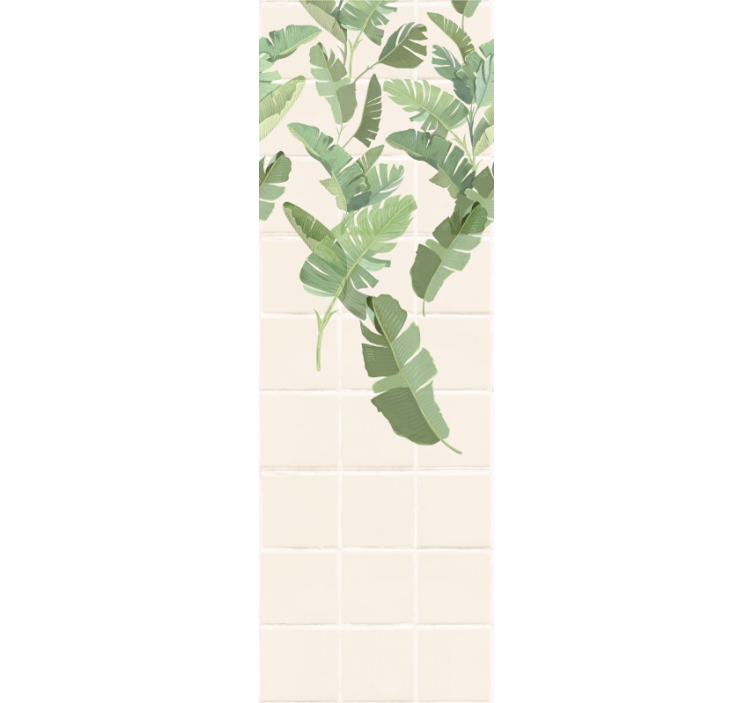 Modern rolgordijn met eclectische palmtegels - TenStickers