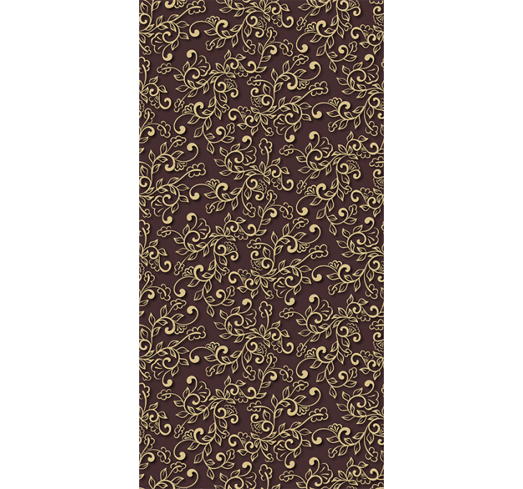Modern rolgordijn gouden boombladeren stijl - TenStickers