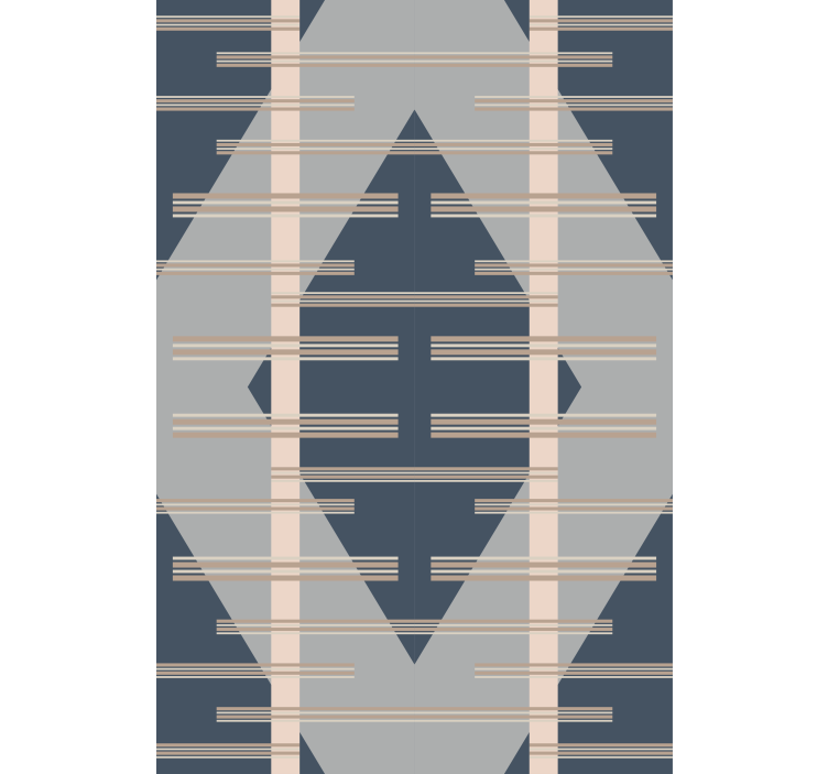 Modern rolgordijn grijs abstract mid-century stijl - TenStickers