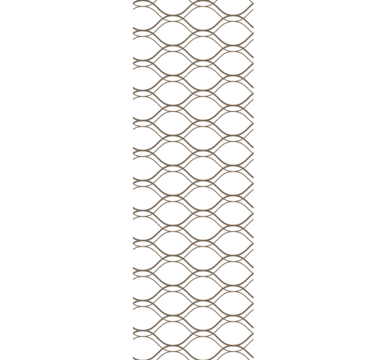 Modern rolgordijn bruin golvend geometrisch patroon - TenStickers