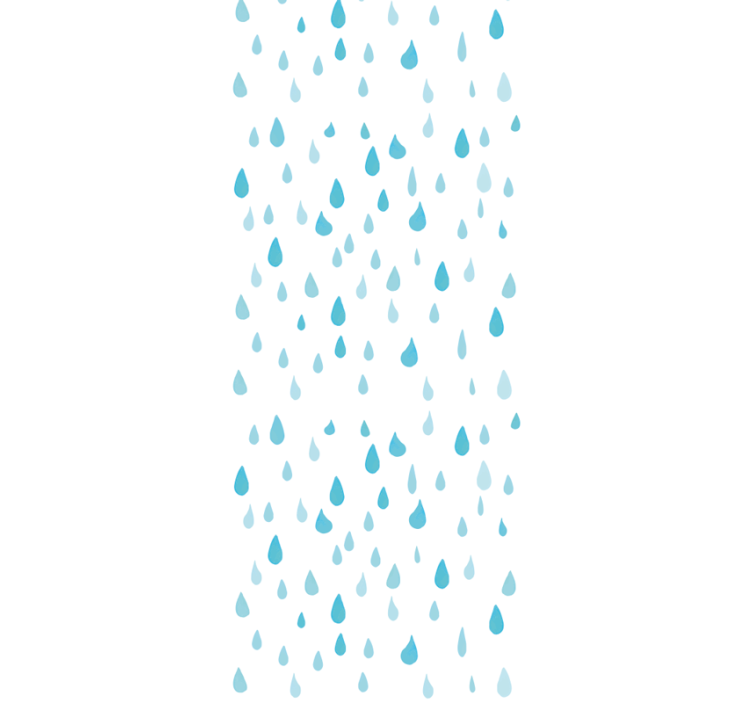 Modern rolgordijn blauwe aquarel waterdruppels - TenStickers