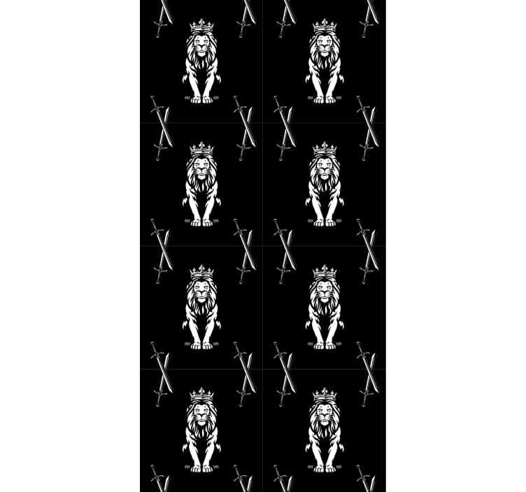 Modern rolgordijn jungle silhouetten - TenStickers