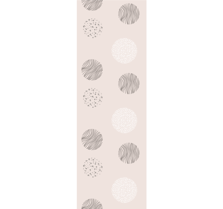 Modern rolgordijn grijze cirkels met lijnen en textuur - TenStickers