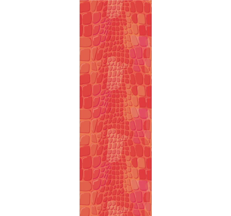 Modern rolgordijn met rood krokodillenpatroon - TenStickers