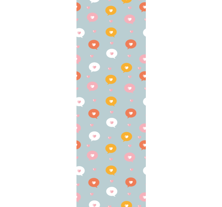 Modern rolgordijn met liefde boodschappen iconen - TenStickers