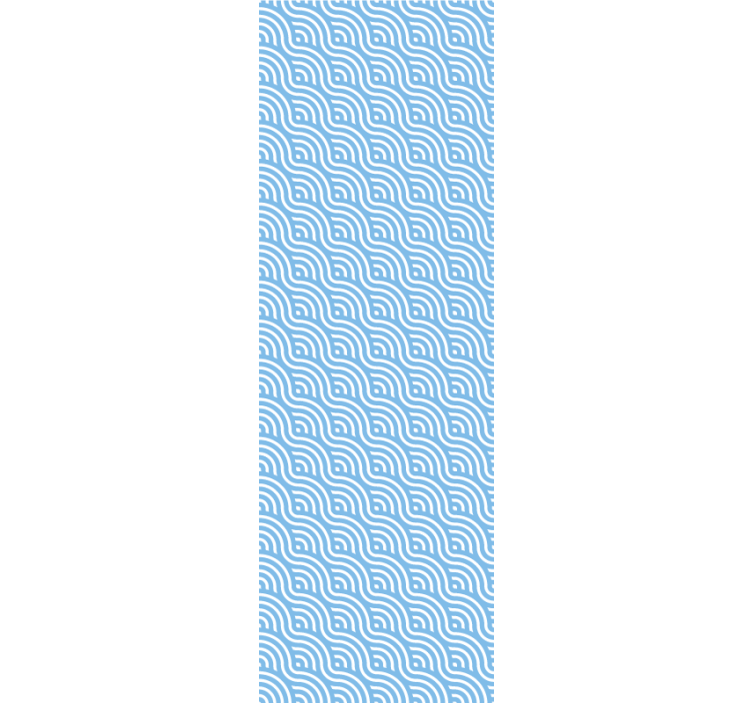 Modern rolgordijn kleine blauwe golven - TenStickers