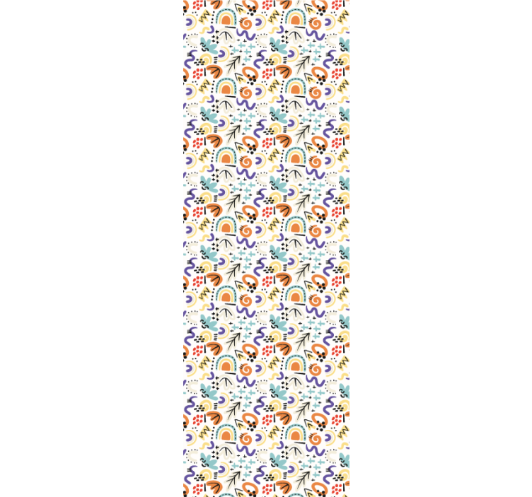 Modern rolgordijn organisch vlak abstract patroon - TenStickers