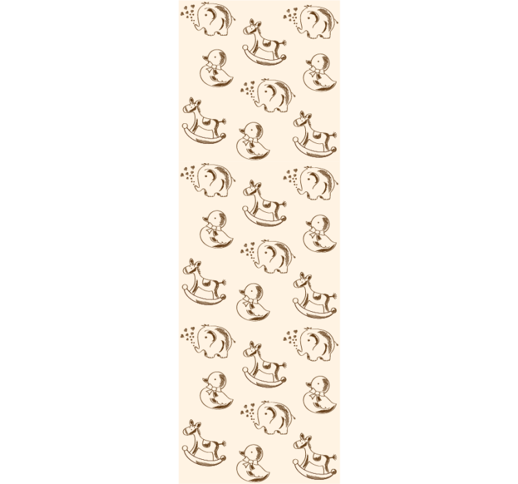 Modern rolgordijn schattig ontwerp olifant eend paard - TenStickers