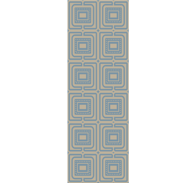 Modern rolgordijn met bronzen en donkerblauwe vierkanten - TenStickers