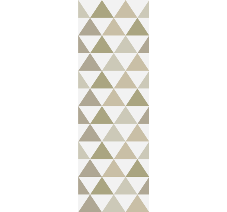 Modern rolgordijn met driehoeken in beige tinten - TenStickers