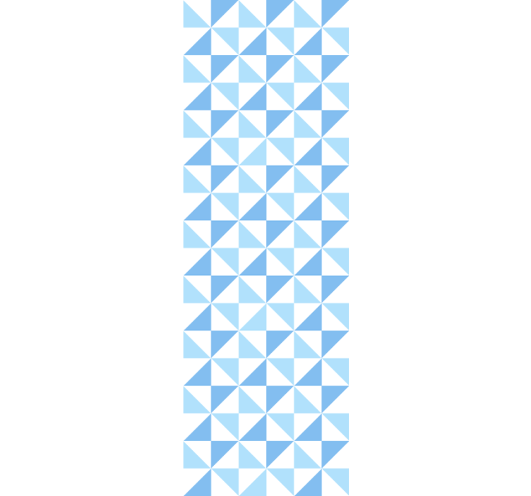Modern rolgordijn lichtblauwe driehoekjes patroon - TenStickers