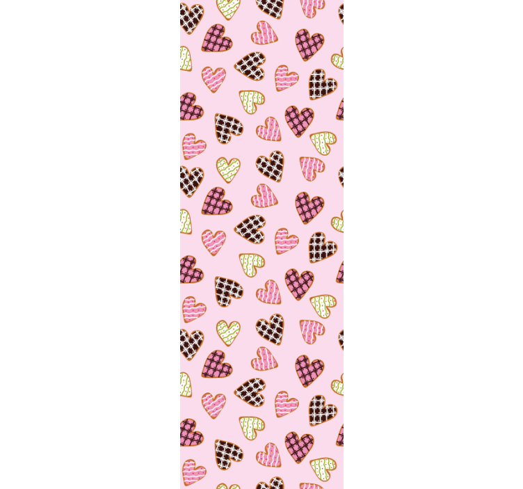 Modern rolgordijn schattige hartkoekjes - TenStickers