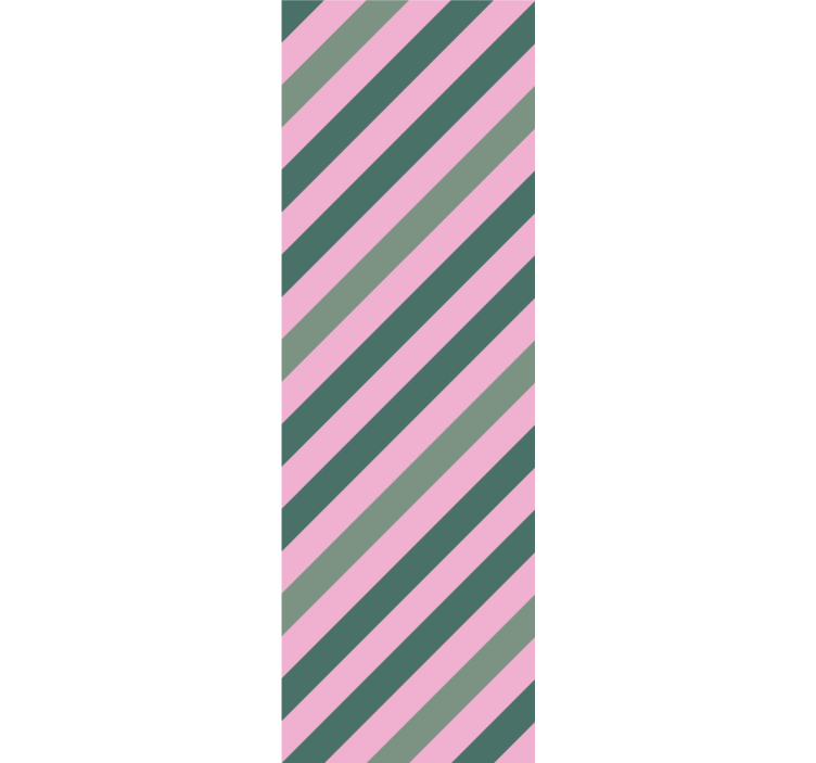 Modern rolgordijn pastelroze en groene kleurblokken - TenStickers