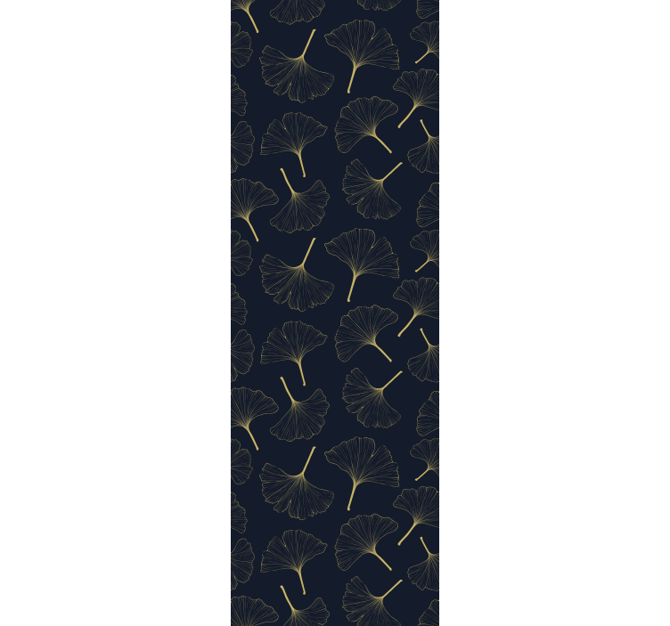 Modern rolgordijn 3d gouden ginkgo bladeren - TenStickers