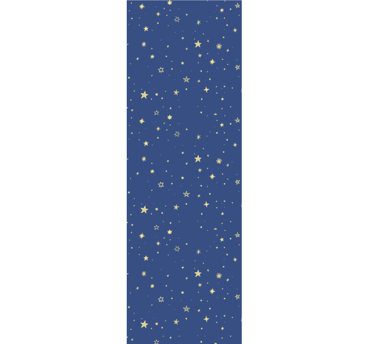 Modern rolgordijn gouden sterren op blauwe achtergrond - TenStickers