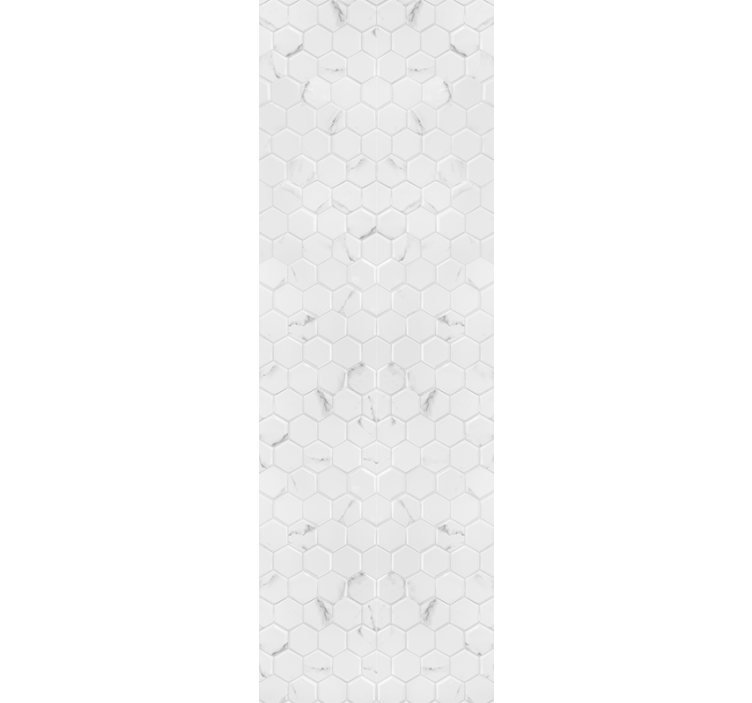 Modern rolgordijn elegante grijze hexagontegels - TenStickers