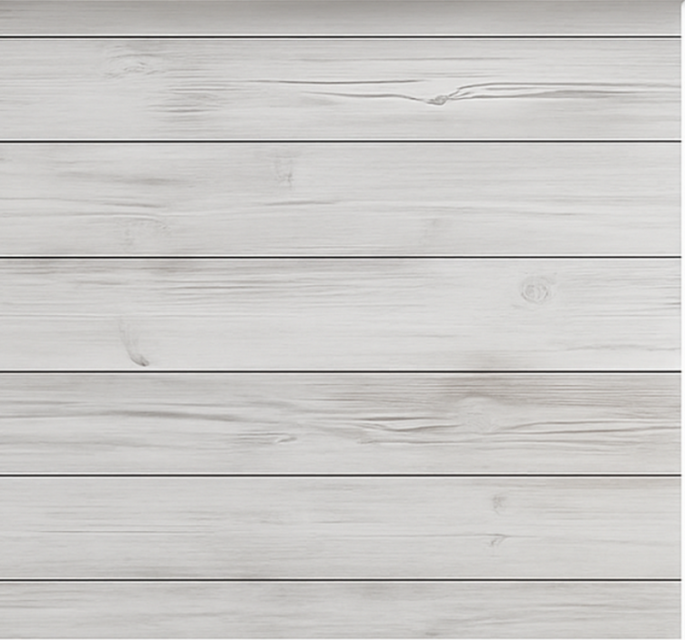 Patronen rolgordijn horizontaal wit gewassen hout - TenStickers