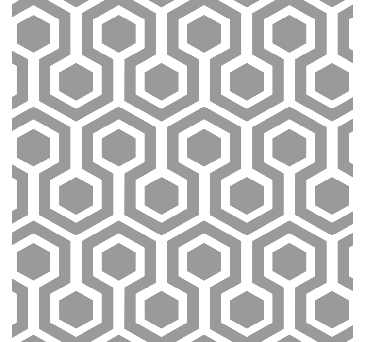 Rolgordijn grijs hexagonaal patroon - TenStickers