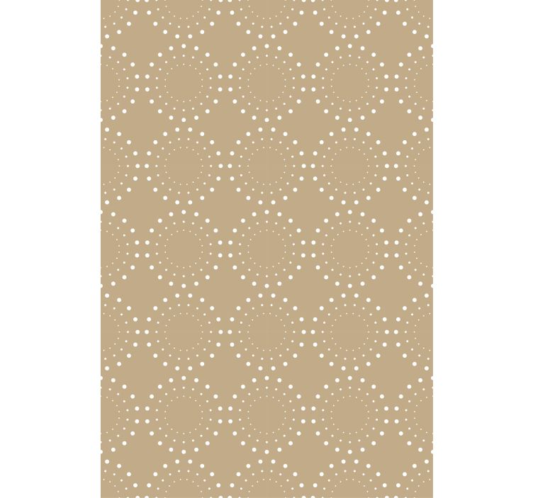 Rolgordijn beige lichtbeige achtergrond met witte cirkels - TenStickers