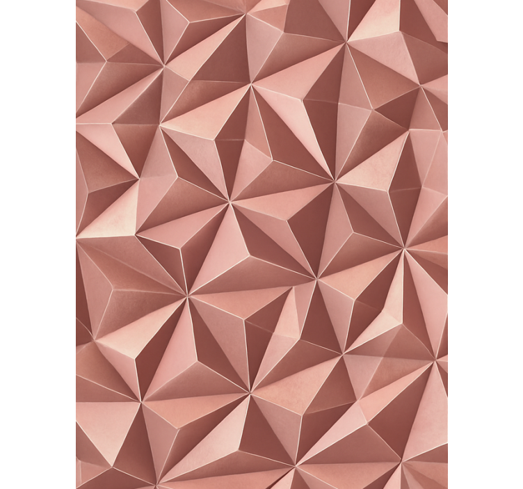 Rolgordijn roze met abstract geometrisch folie in roségoud - TenStickers
