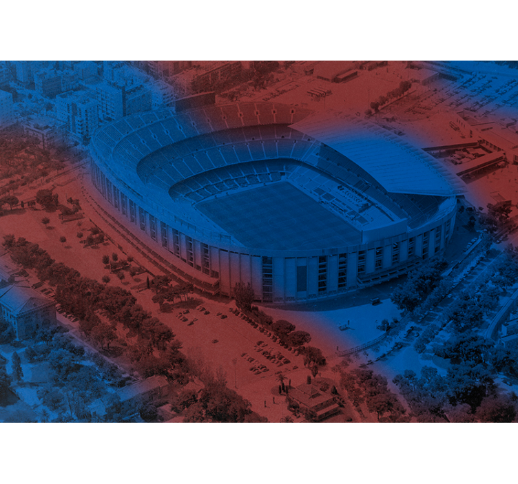 Keuken rolgordijn fotomuur barcelona camp nou 3d - TenStickers