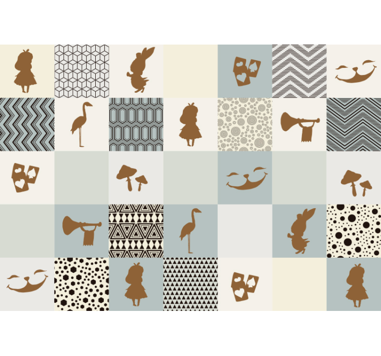 Keuken rolgordijn alice in wonderland - TenStickers