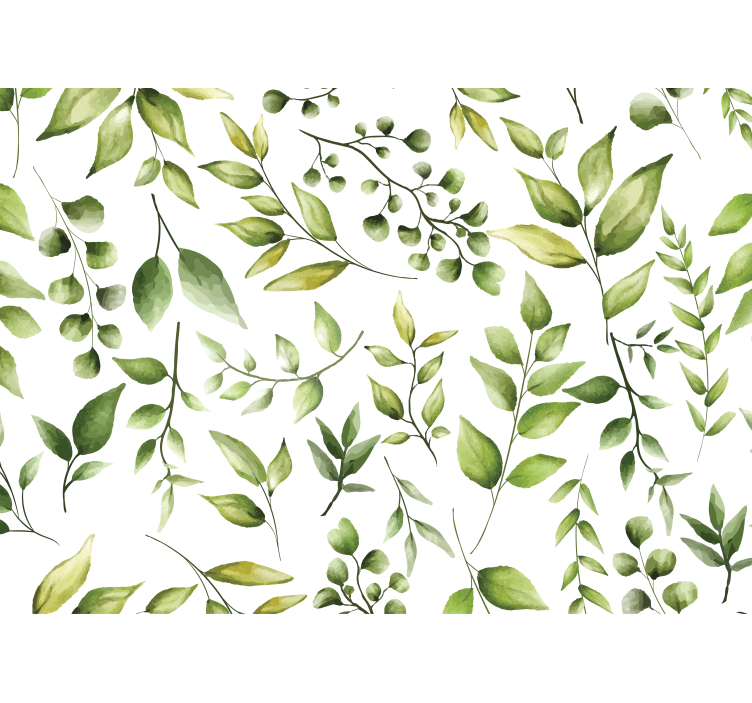 Keuken rolgordijn watercolor eucalyptus bladeren - TenStickers