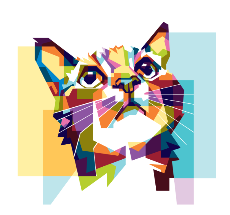 Rolgordijn woonkamer kattenkleuren - TenStickers