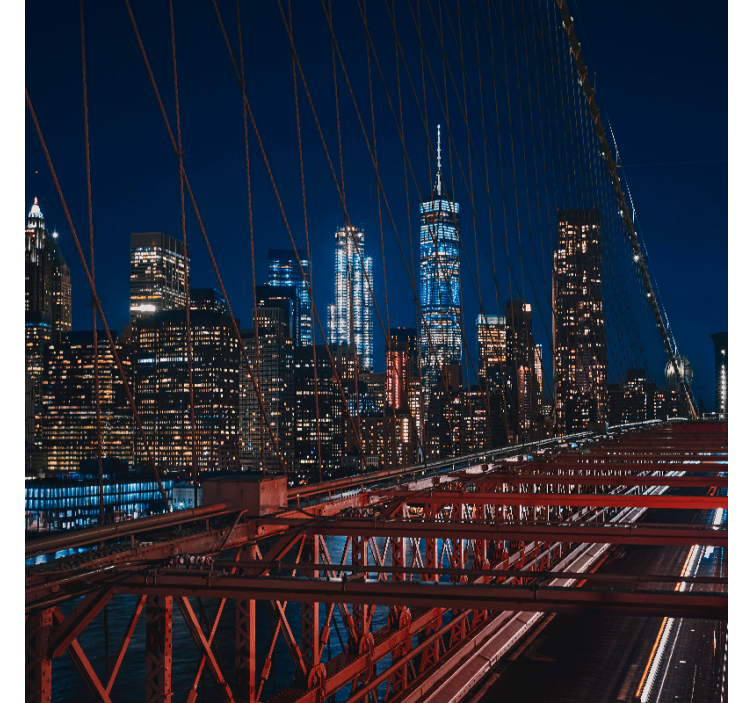 Rolgordijn woonkamer new york city landschap - TenStickers