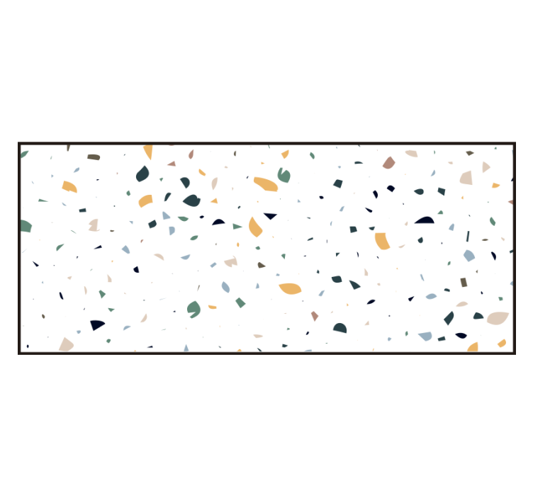 Wit rolgordijn met terrazzo patroon - TenStickers