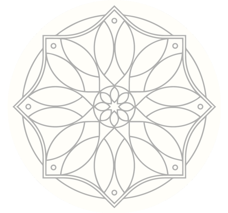Wit rolgordijn mandala ontwerp - TenStickers